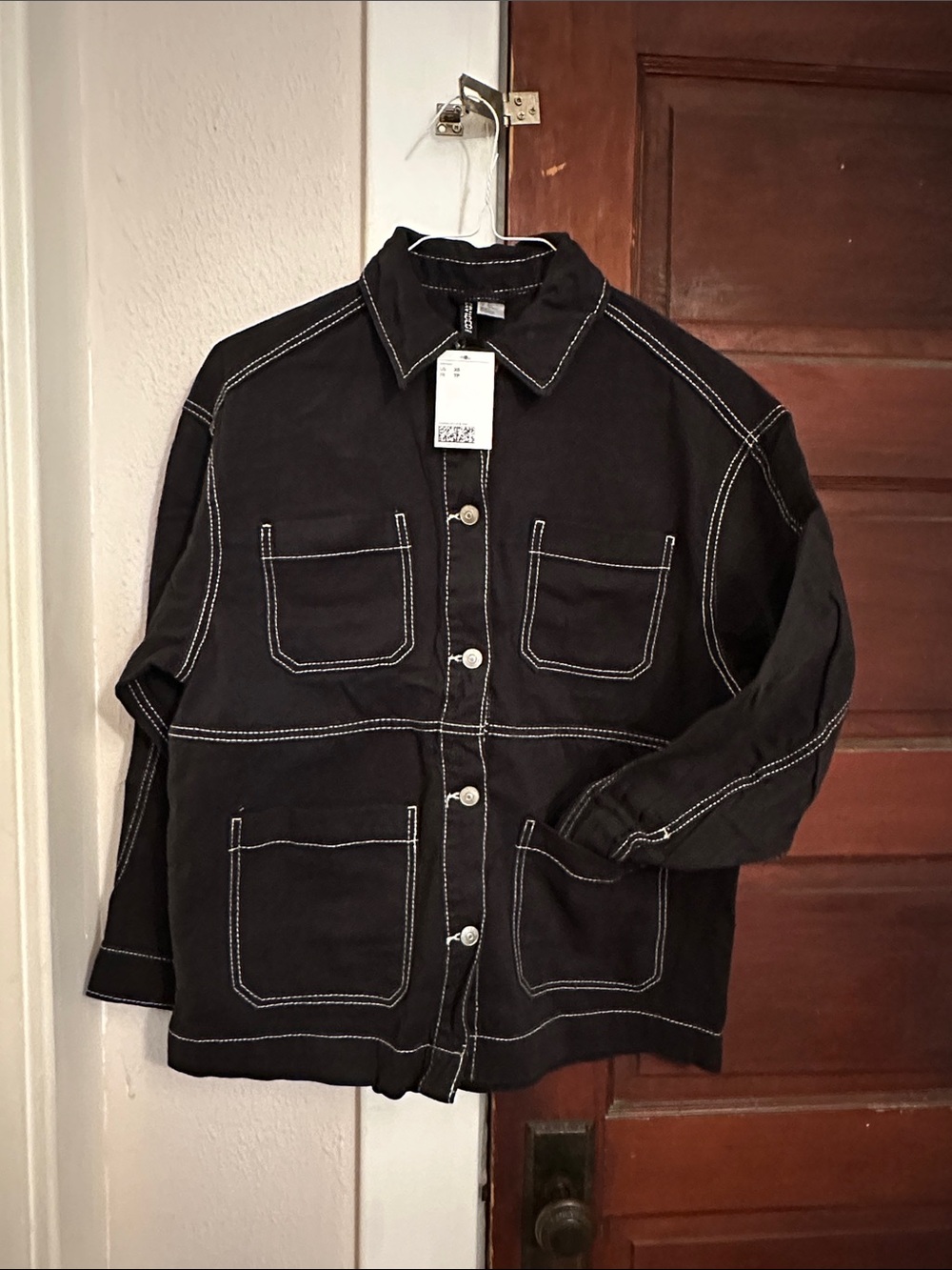 NWT H&M Divided Utility Jacket Black Size XS